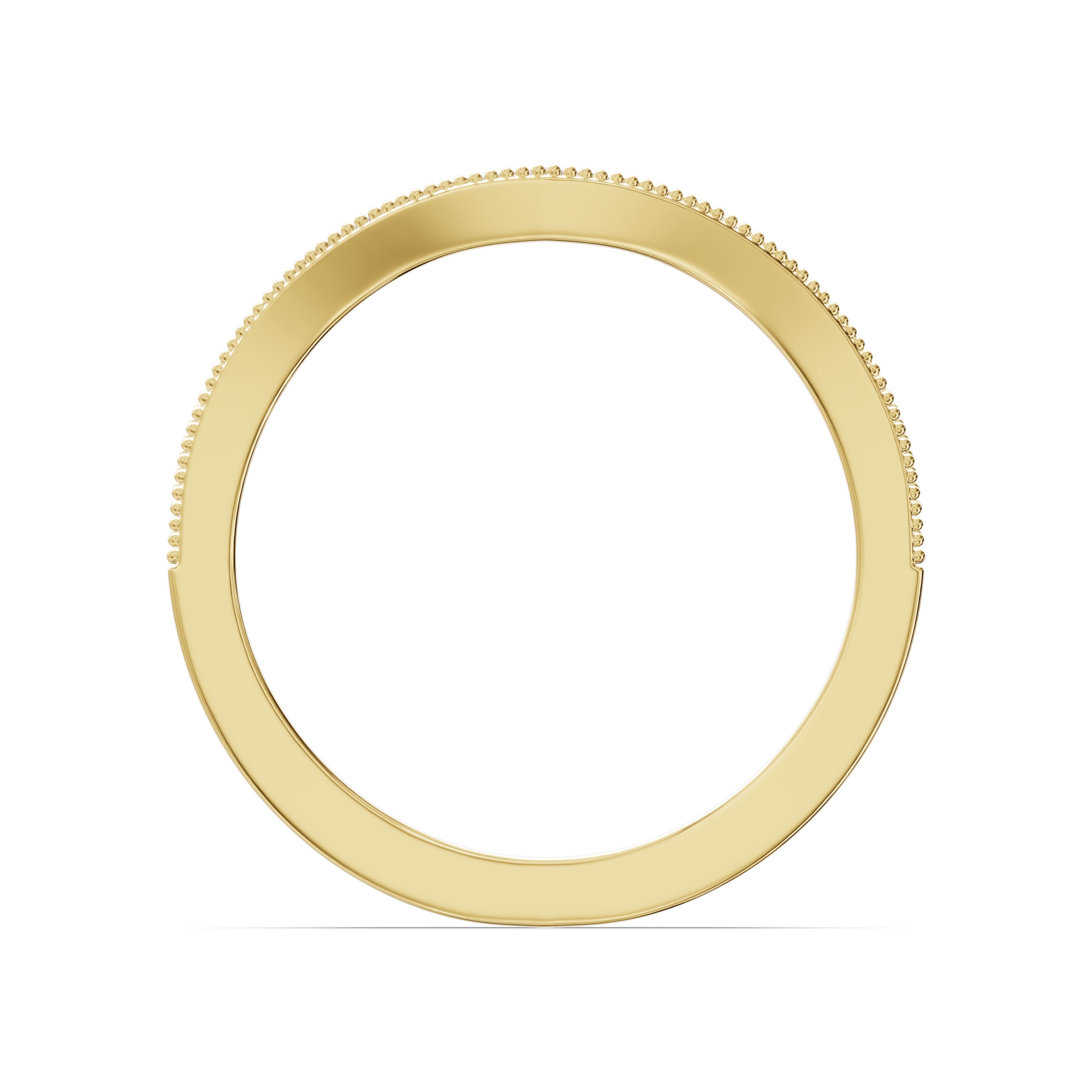 Elodie Curved Pavé Milgrain Band